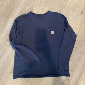 Carhartt Navy Long Sleeve, Frocket Tshirt